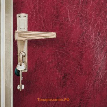 Комплект для обивки дверей, 110 × 200 см: иск.кожа, поролон 3 мм, гвозди, бордо, «Эконом»