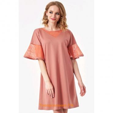 Платье женское, размер 44, цвет персиковый