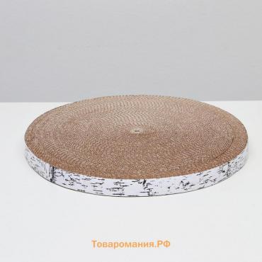 Гофрокогтеточка "Пижон" круглая "Спил березы", с пропиткой, 35 х 2,5 см