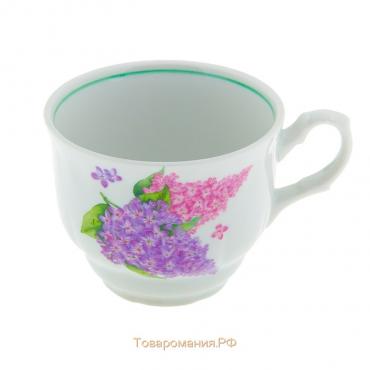 Чашка чайная фарфоровая «Сирень», 250 мл, d=8,4 см