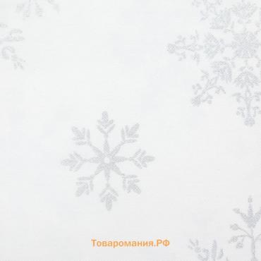 Скатерть "" Серебряные снежинки 149х110+/- 3см, 100% хлопок, 190г/м2