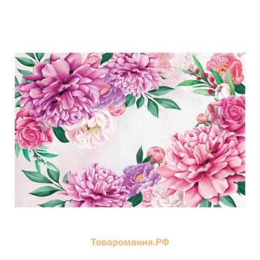 Наклейка виниловая для кухни «Пионы», интерьерная, 60×90 см