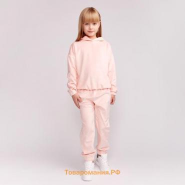 Костюм для девочки (худи, брюки) MINAKU: Casual Collection KIDS цвет персиковый, рост 134