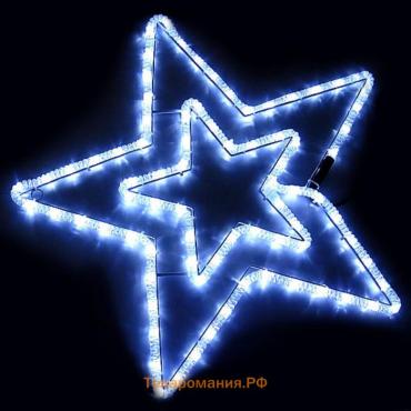 Светодиодное панно «Две звезды», 100 × 100 × 4 см, 40 Вт, 220 В