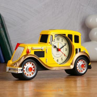 Часы - будильник настольные "Автомобиль", дискретный ход, d-7.5 см, 12 х 24.5 см, АА