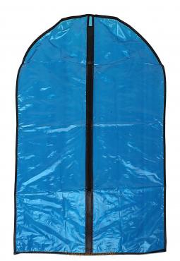 Чехол для одежды, 60×102 см, PEVA, цвет синий, прозрачный