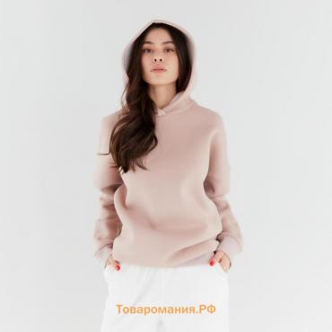 Худи женское MINAKU: Casual Collection, цвет пудра, р-р 50-52