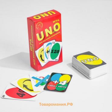 Настольная игра для веселой компании, уно,  "УНдирО" VIP, 108 карт, карта 5 х 8.5 см