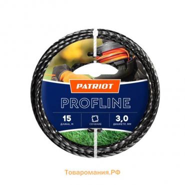 Леска PATRIOT Profline, d=3 мм, 15 м, скрученный квадрат