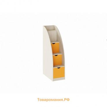 Лестница-комод, цвет дуб молочный / оранжевый