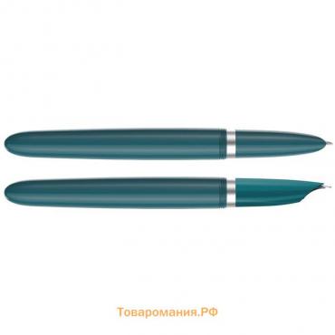 Ручка перьевая Parker 51 Core Teal Blue CT F, корпус из нержавеющей стали/пластик, чёрные чернила