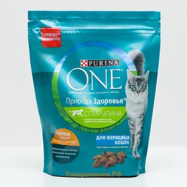 Сухой корм Purina One "Природа здоровья" для кошек, курица, 680 г