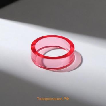 Кольцо пластик "Тренд", цвет розовый, размер 18