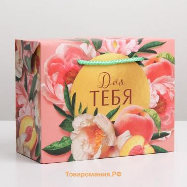 Пакет—коробка, подарочная упаковка, «Flower», 23 х 18 х 11 см