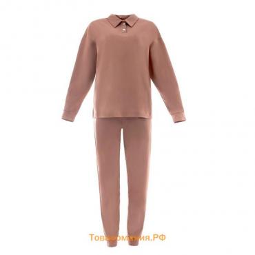 Костюм женский (джемпер, брюки) MINAKU: Casual Collection цвет бежевый, размер 44