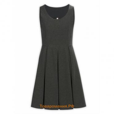 Платье для девочек, рост 134 см, цвет тёмно-серый
