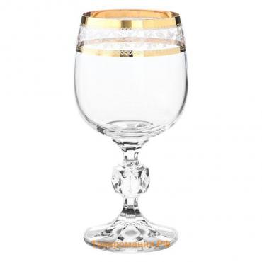 Набор бокалов для белого вина Sterna, декор «Панто золото», 190 мл x 6 шт.