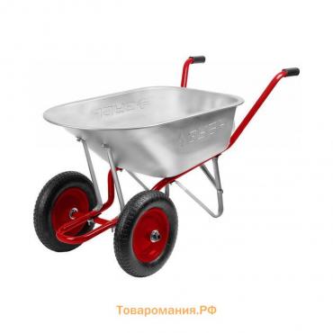 Тачка садово-строительная, двухколёсная: груз/п 180 кг, объём 90 л