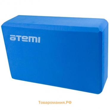 Блок для йоги Atemi AYB01BE, 225х145х75, цвет голубой