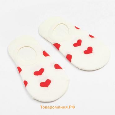 Носки-следки MINAKU «Сердечки», размер 36-39 (23-25 см)