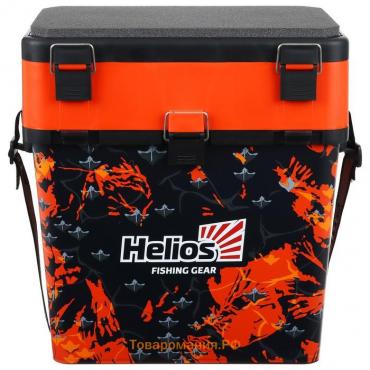 Ящик рыболовный зимний Helios SHARK, цвет оранжевый (HS-IB-19-SHO)