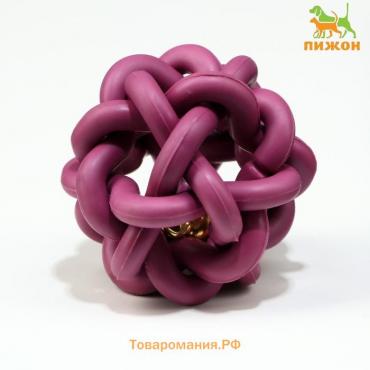 Игрушка резиновая "Молекула" с бубенчиком, 4 см, фиолетовая