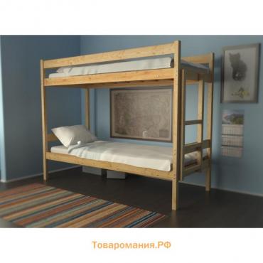 Двухъярусная кровать «Дюна», 80 × 200 см, массив сосны