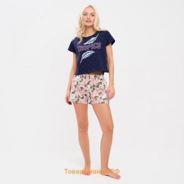 Пижама женская (футболка и шорты) KAFTAN "Tropics" р. 44-46