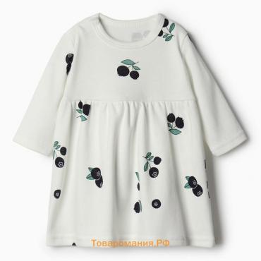 Платье Bloom Baby Черники с дл. рукавом, р. 92 см, молочный