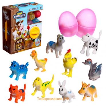 Набор игрушек-сюрпризов в шаре «Домашние животные»