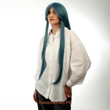 Карнавальный парик «Аниме» цвет голубой, длинный